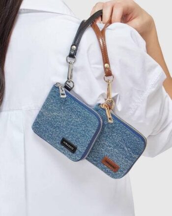 Women Zip-Around Wallet with Typographic Applique