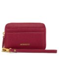 Women Logo Print Travel Wallet with Zip-Around Closure