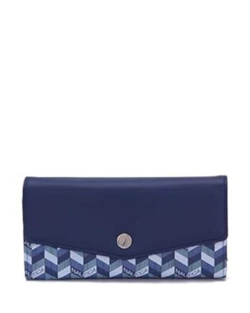 Women Chevron Print RFID Blocking Tri-Fold Wallet