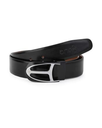 Men Belt with Plaque Closure