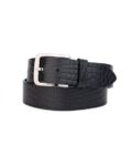 Men Croc-Embossed Slim Belt