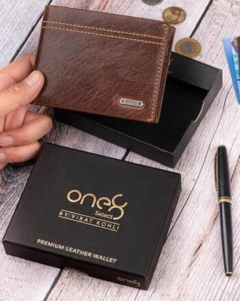Men Logo Print Bi-Fold Wallet