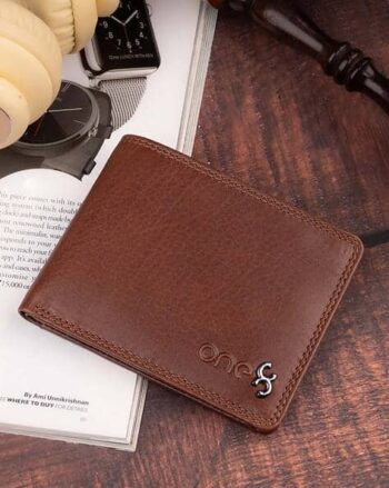 Men Logo Print Bi-Fold Wallet