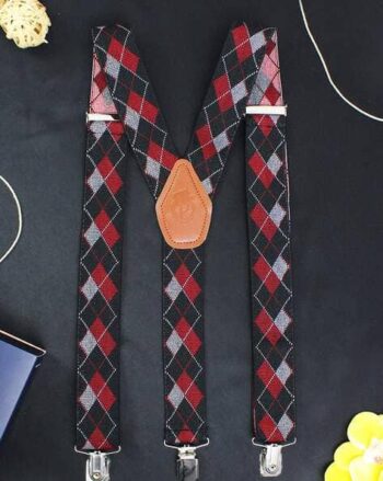Upside Funk Checked Suspender
