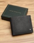Men Bi-Fold Wallet with Logo Accent