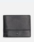 Textured Wallet with Metal Accent