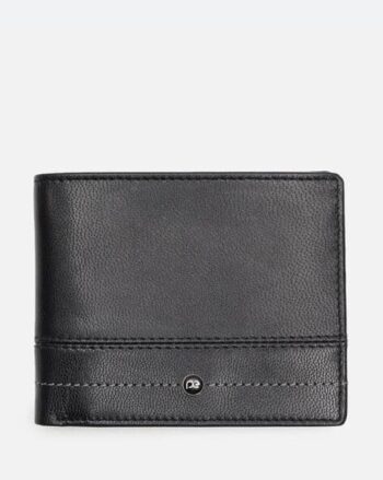 Textured Wallet with Metal Accent