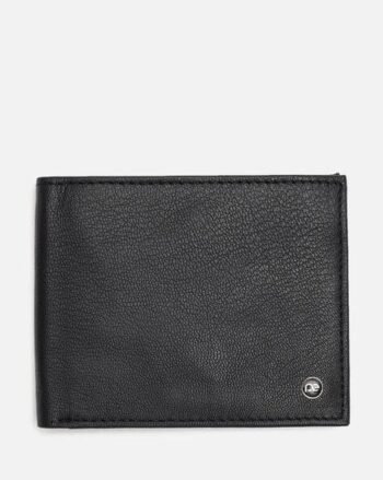 Textured Wallet with Metal Accent
