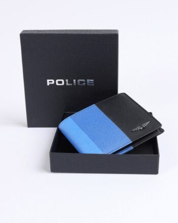 Men Colourblock Leather Bi-Fold Wallet with Logo Accent