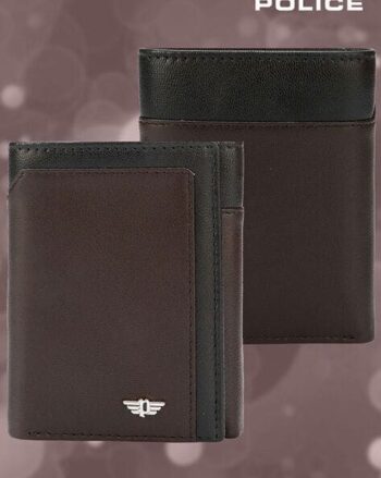 Men Tri-Fold Wallet with Metal Accent