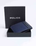 Men Leather Bi-Fold Wallet with Logo Accent