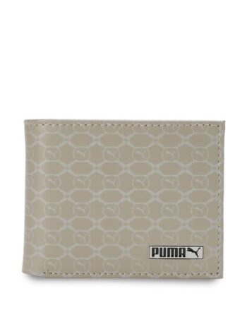 Logo Print Leather Bi-Fold Wallet