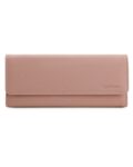 Women Brie Tri-Fold Wallet with Snap-Button Closure