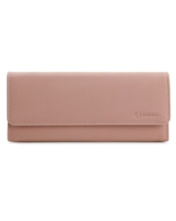Women Brie Tri-Fold Wallet with Snap-Button Closure