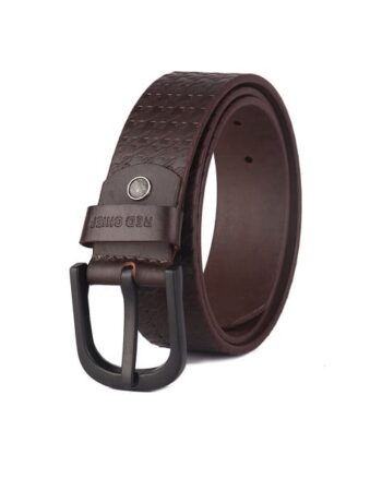 Leather Belt with Tang-Buckle Closure