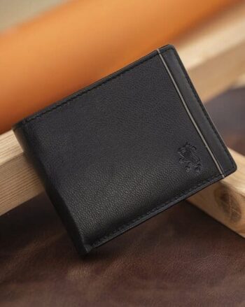 Men Logo Embossed Bi-Fold Wallet