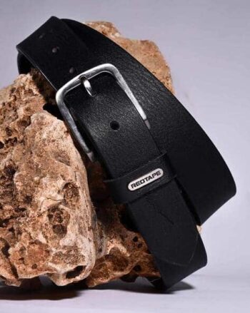 Men Wide Belt with Tang-Buckle Closure