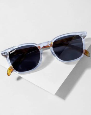 Unisex ZYAN-WHITE-TG-BL4 UV-Protected Full-Rim Wayfarer Sunglasses
