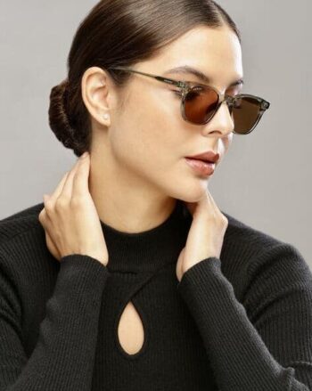 FLIGHT GREEN BRW UV-Protected Full-Rim Frame Wayfarers