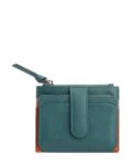 Leather Card Holder with Snap-Button Closure