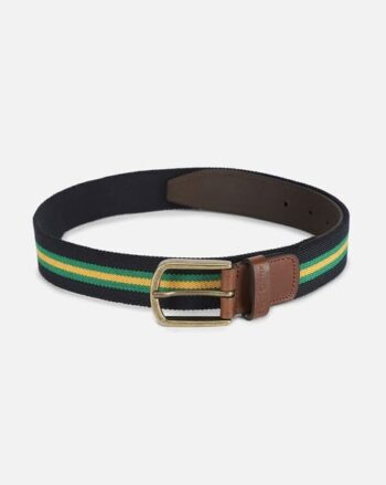 Men Striped Classic Belt
