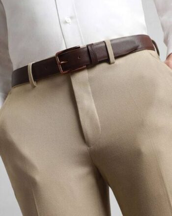 Men Belt with Tang Buckle Closure