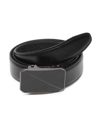 Men Leather Belt with Auto-Lock Buckle