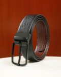 Men Leather Wide Reversible Belt