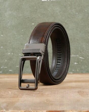 Men Leather Belt with Sturdy Lock