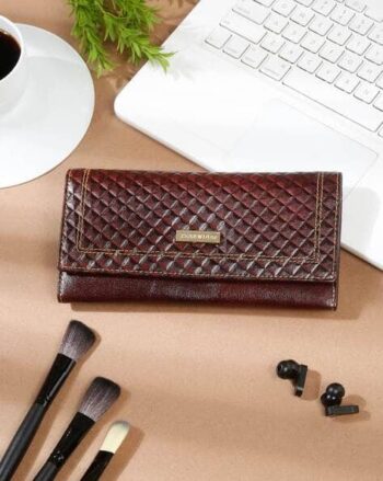 Women Logo Embossed Bi-Fold Wallet