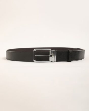 Men Reversible Belt with Metal Buckle Closure