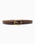 Men Slim Belt with Tang Buckle Closure