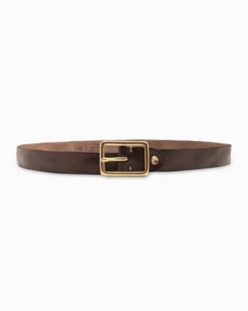 Men Slim Belt with Tang Buckle Closure