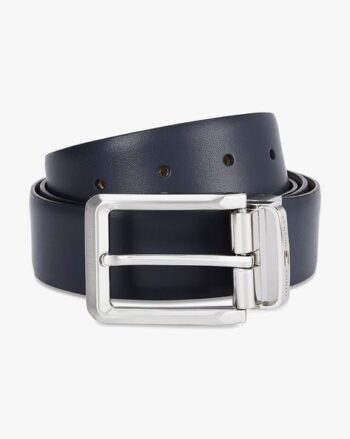 Reversible Leather Belt with Buckle Closure