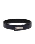 Belt with Logo Embossed Buckle