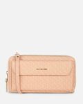 Women Brand Print Zip-Around Wallet