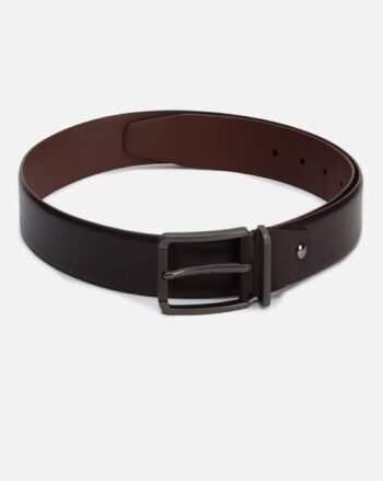 Men Genuine Leather Belt with Tang-Buckle Closure