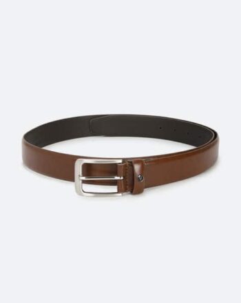 Genuine Leather Belt with Buckle Closure