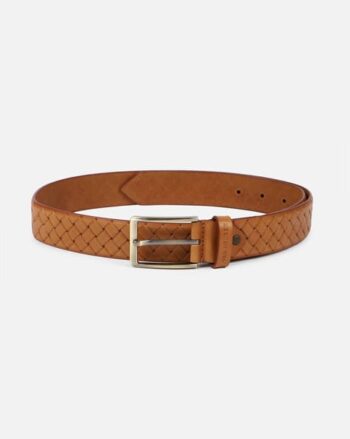 Men Braided Belt with Buckle Closure