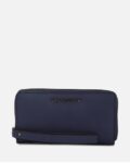 Zip-Around Wallet with Logo Applique