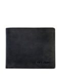Men Bi-Fold Wallet with Text Embossed