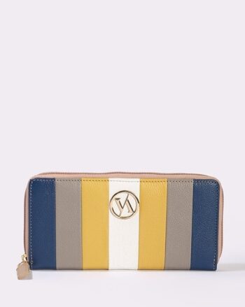 Women Striped Zip-Around Wallet