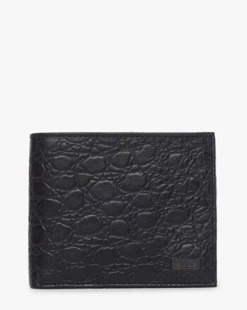 Reptilian-Textured Bi-Fold Wallet