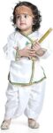 Krishna Dress for Baby Boys & Girls | Janmashtami Ethnic Costume Set with Dhoti, Kurta & Headband | Traditional Fancy Dress for Kids