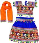 Baby Girls Lehenga Choli Set – Blue Embroidered Ethnic Wear with Choli & Dupatta | Traditional Indian Dress for Festivals, Wedding & Birthday