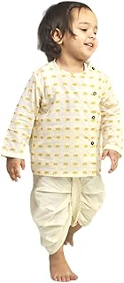POLKA TOTS Elegant Traditional Dhoti Kurta Set for Baby Boys – Soft Cotton Ethnic Dress for Festivals – Comfortable Indian Outfit for Infants & Toddlers