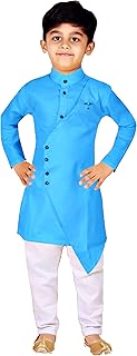 Pohar Creation Boy's Cotton Kurta Pyjama Dress Set