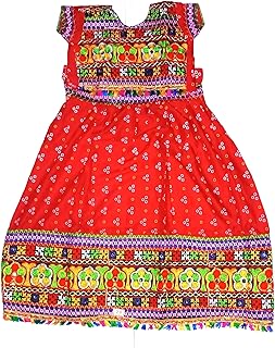 Baby Girl's Cotton Readymade Radha Dress for Janmashtami, Lehenga Choli with Dupatta Set of 3 Costumes, Age between 12 to 36 Months