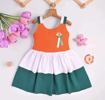 Indian Flag Dress for Girls